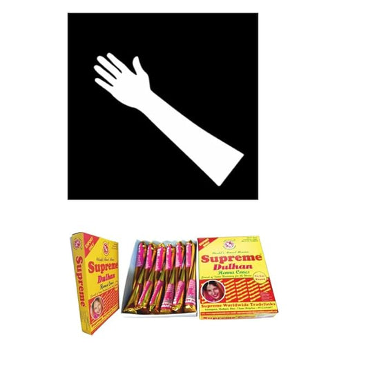 Acrylic Practice Hand/Feet + Henna Cone 12 Pcs Both Set Combo Pack