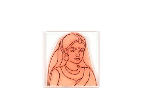 Supreme Dulhan Bride's Face Design Mehendi Printing DIY Stamp for Wedding, Crafts, Occassions, Festivals for Women and Girls.