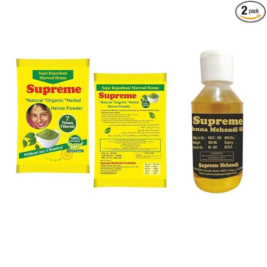 Click to open expanded view Triple Filter 500 gm Suitable for All Hair Types + Mehendi Oil 250 ml For Making Mehendi Cones | Free From Harsh Chemicals |Both Set Combo Pack