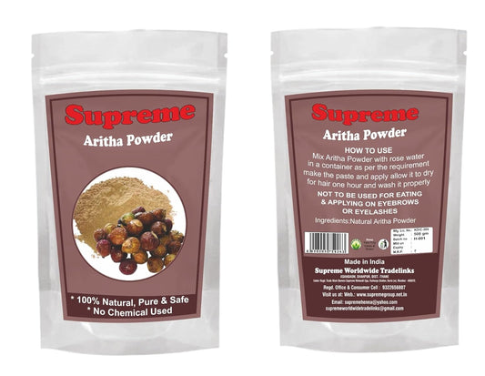Supreme Dulhan Aritha Powder 500 gm Aritha/Reetha/Ritha/Soapnuts Powder |